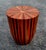 Wood Contemporary Traditional Moroccan Resin and Walnut Wood Stool / Orange Bell Shape For Sale - Image 7 of 7