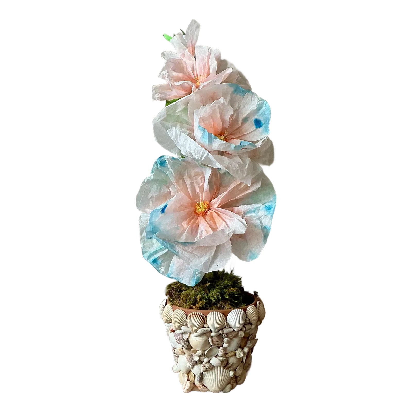 Contemporary Hand Rolled Paper Flowers | Chairish