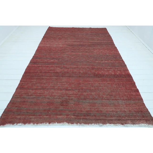 Vintage Ethnic Sardes Nomad's Kilim Rug For Sale - Image 12 of 12