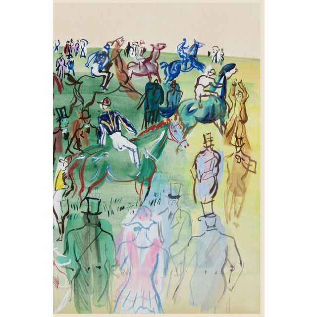 Paper La Pelouse Colorful Equestrian Fine Art Print by Raoul Dufy — 16" X 12" For Sale - Image 7 of 8