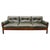 This Mid-Century Modern three-seat sofa was produced in Czechoslovakia in the 1970s and represents the refined...