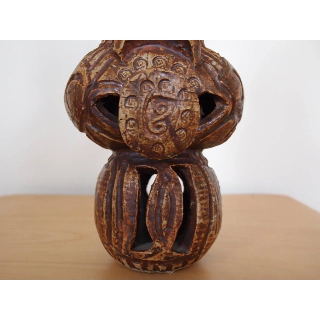 Ceramic Mid-Century Modern Ceramic Studio Pottery Totem Sculpture For Sale - Image 7 of 11
