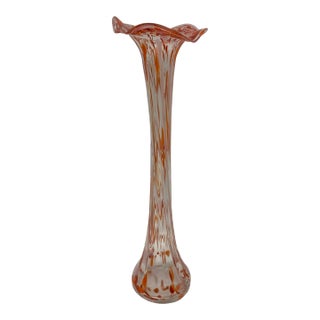 Murano Art Glass Flower Vase For Sale