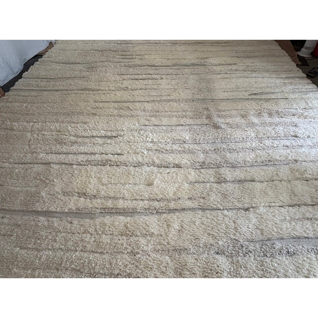 Rh Eli Wool Rug – 12' × 15' Natural | Hand-Knotted New Zealand Wool | Moroccan-Inspired Contemporary Design For Sale - Image 18 of 18