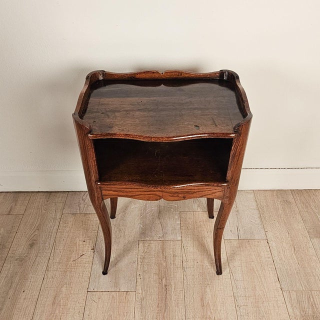 Brown Louis XV Chestnut Table With Drawer, France, 18th Century For Sale - Image 8 of 8