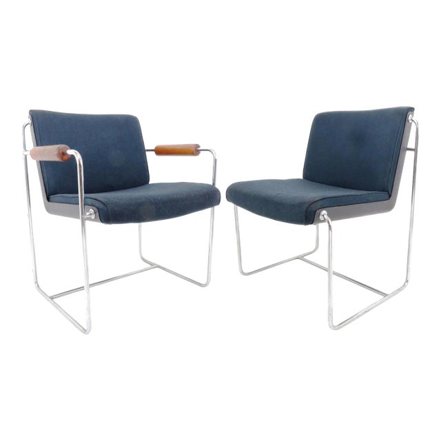 Vintage 1960s Afka Guest Chairs by Krueger Metal Products - Set of 2 For Sale