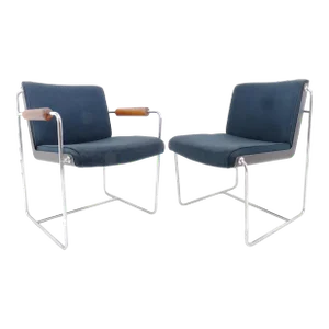 Vintage 1960s Afka Guest Chairs by Krueger Metal Products - Set of 2