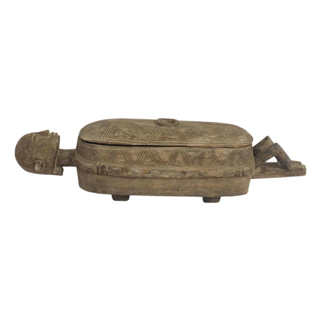 Vintage Dogon Box/ Ceremonial Vessel Mali 24" W For Sale