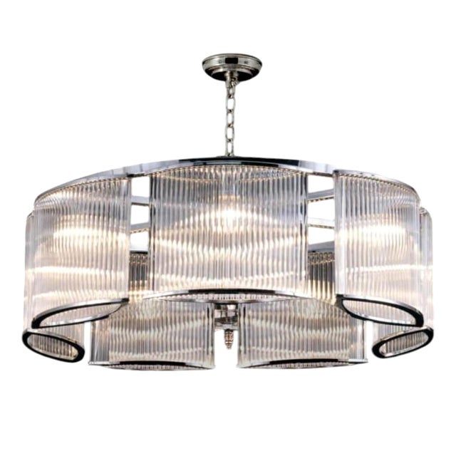 Collection Nettuno Chandelier in Metal and Glass by Jago For Sale