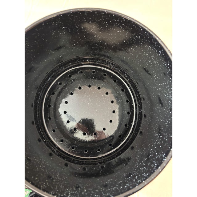 Vintage Granite Ware Enamel Clam and Lobster Steamer With Spigot For Sale - Image 11 of 12