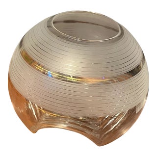 1960s Mazzega-Murano Style Globe Orb Vase For Sale