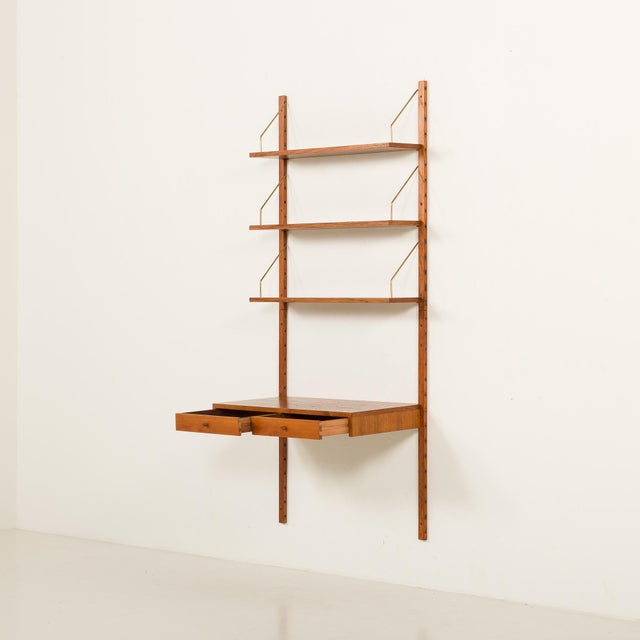 Mid-Century Modern Danish Shelving Unit with Desk, 1960s For Sale - Image 4 of 14