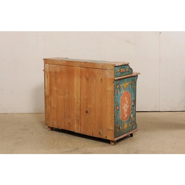19th Century Butler's Chest with Decorative Paint | Chairish