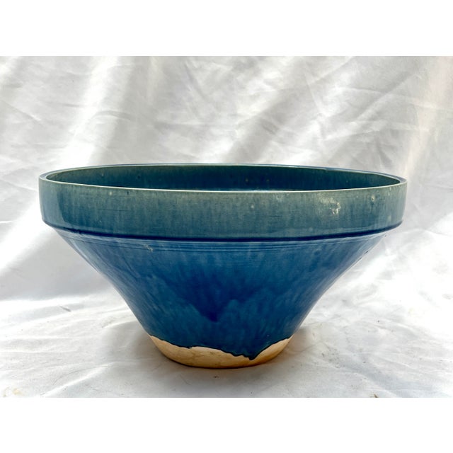 Artisan Pottery Hand Thrown Drip Glaze Bowl For Sale - Image 12 of 12