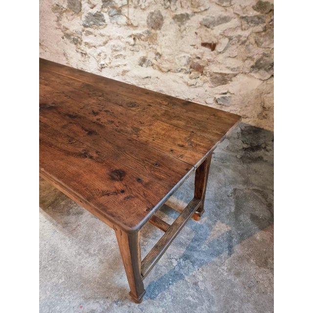 Antique 19th Century Rustic French Oak Farmhouse Table For Sale - Image 12 of 18