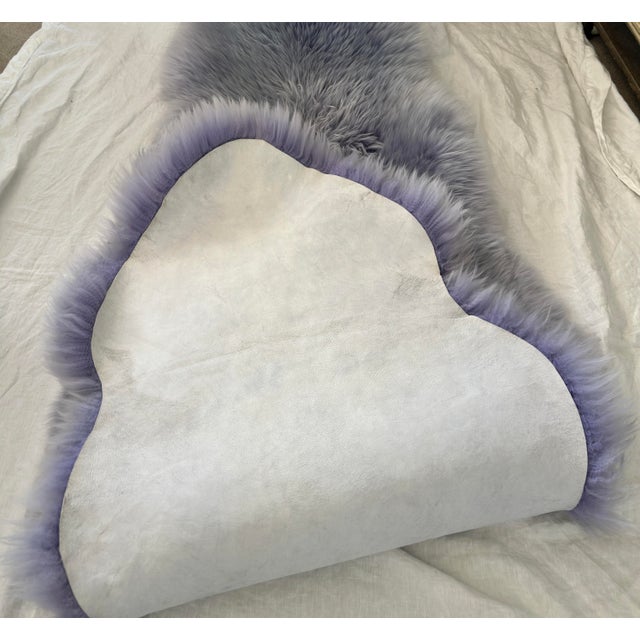 Pottery Barn Pottery Barn Style Lavender Australian/New Zealand Sheepskin Hide 4x6 For Sale - Image 4 of 6