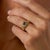 1980s Vintage Heart Shape Sapphire Diamond 18k Yellow Gold Ring, Size 5 For Sale - Image 5 of 7