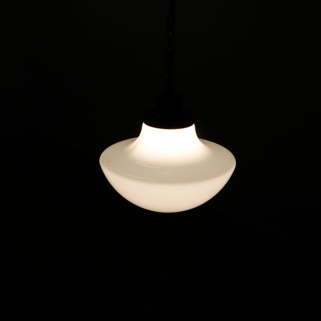 1930s Art Deco Milk Glass Pendant Light For Sale - Image 16 of 17
