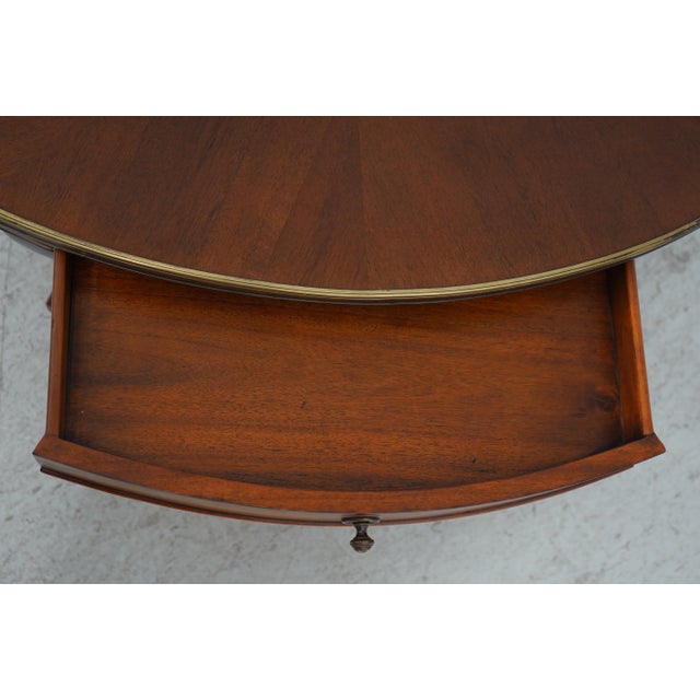 Theodore Alexander Theodore Alexander Oval Mahogany 2 Drawer Coffee Table For Sale - Image 4 of 16
