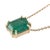 Contemporary 18k Double Prong Set Emerald Solitaire Pendant Necklace for Her For Sale - Image 3 of 12