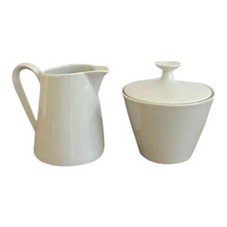 Vintage Fairwood-Schonwald Germany Mid-Century Modern Sugar and Creamer Set - a Pair For Sale