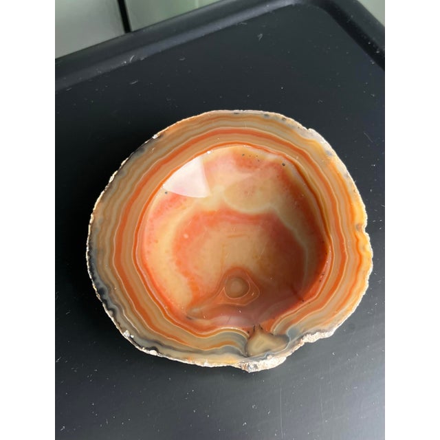 1980s 1980s Polished Carnelian Geode Catchall For Sale - Image 5 of 6