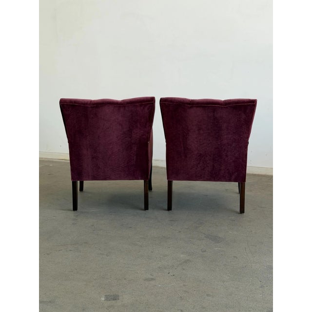 Brown 1950s Swedish Art Deco High Polish Accent Chairs- Pair For Sale - Image 8 of 12