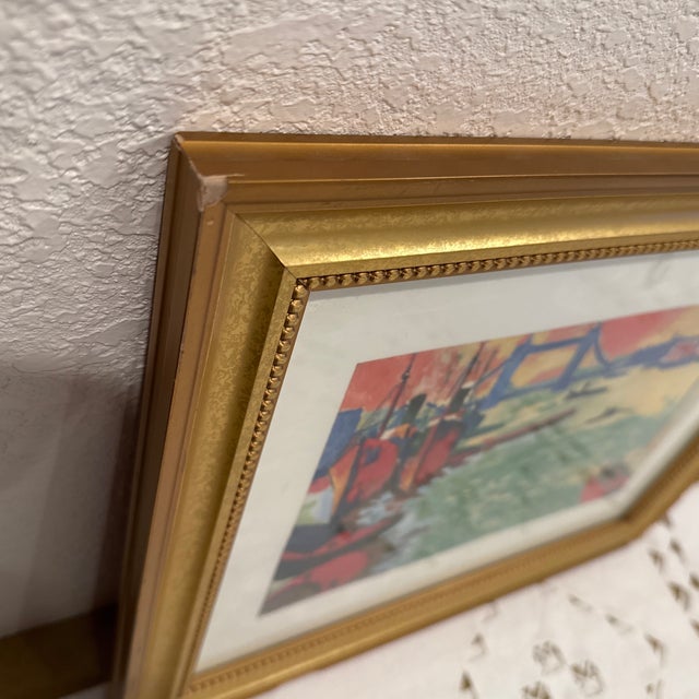 1970s Andre Derain La Tamise Et Tower Bridge Vintage Print For Sale In Palm Springs - Image 6 of 8