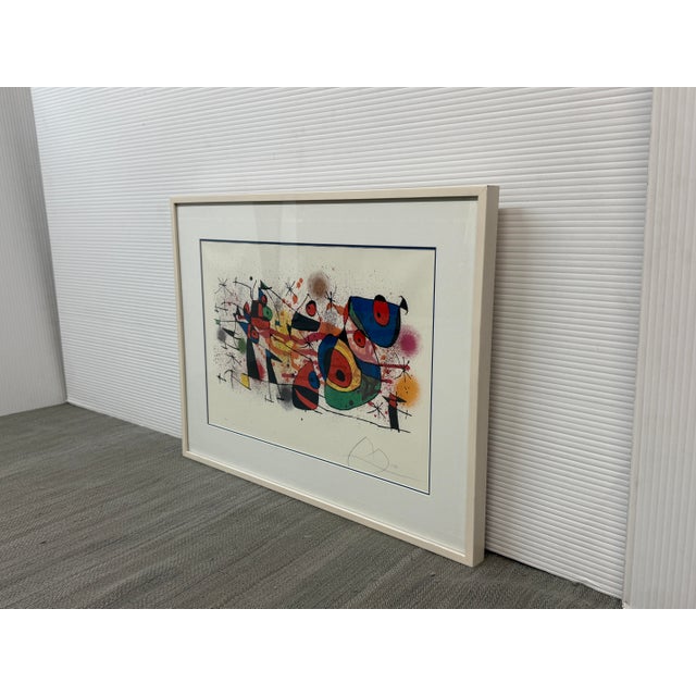 Surrealism After Joan Miro Ceramiques Lmt. Ed. Lithograph, Facsimile Signature For Sale - Image 3 of 12