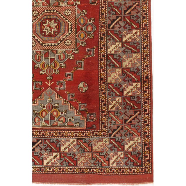 Textile Vintage Red Turkish Oushak Area Rug 5'5 X 8'2 For Sale - Image 7 of 8