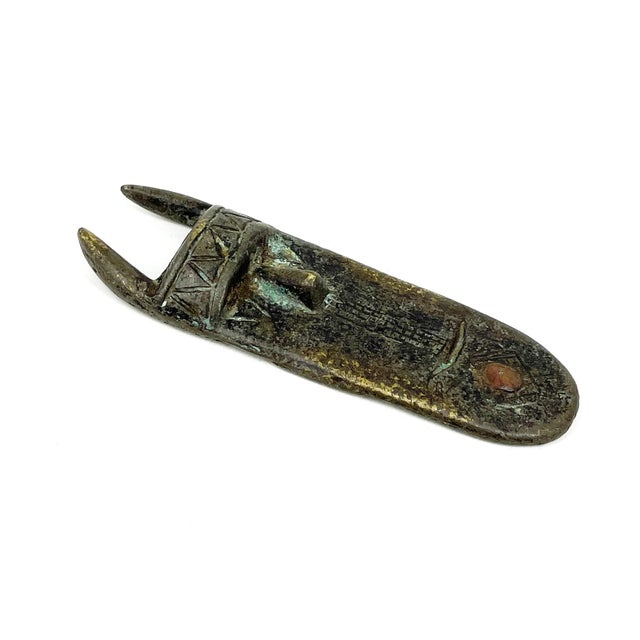 African Early 20th Century Toma Metal Passport Mask Guinea For Sale - Image 3 of 7