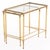 Early 20th Century Early 20th Century Pair Italian Brass Nesting Tables, Hollywood Regency Style For Sale - Image 5 of 8