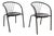 Black Sheet Metal and Tubular Metal Chairs, Set of 2 For Sale
