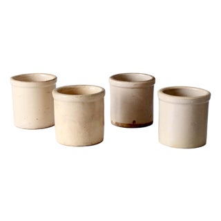 Antique Stoneware Crocks Set of 4 For Sale