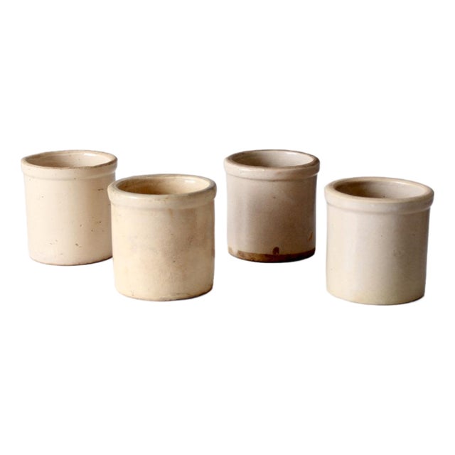 Antique Stoneware Crocks Set of 4 For Sale