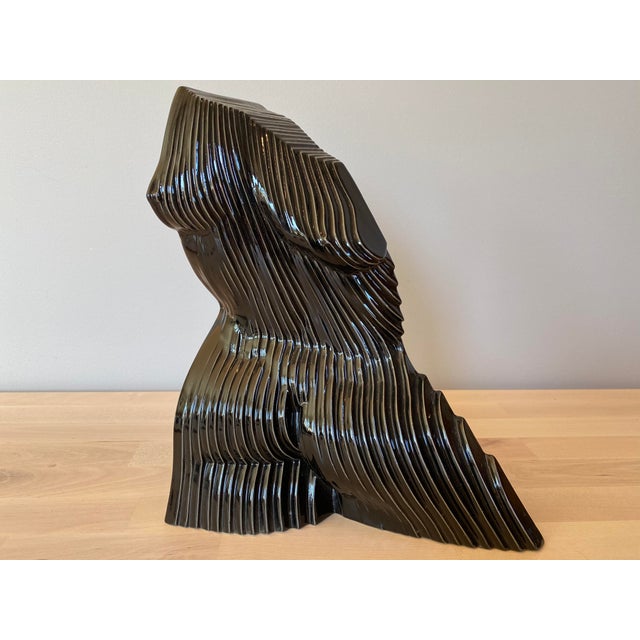 A wonderful abstract 1970s nude porcelain sculpture. Signed on the base "Karol 3 '79," 7/79 and an inscribed cipher.