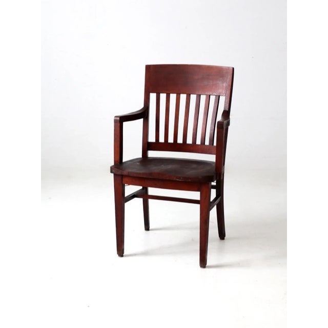 Antique Wooden Library Chair For Sale - Image 12 of 12