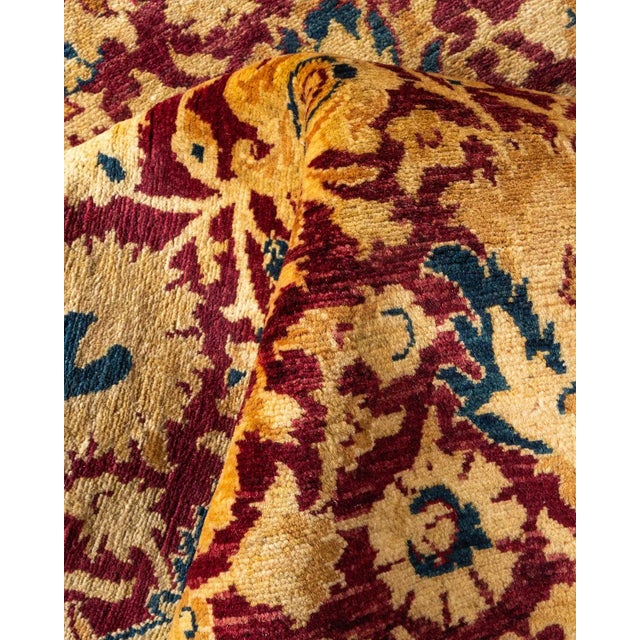Textile Mogul, One-of-a-Kind Hand-Knotted Area Rug - Red, 6' 2" x 9' 0" For Sale - Image 7 of 8