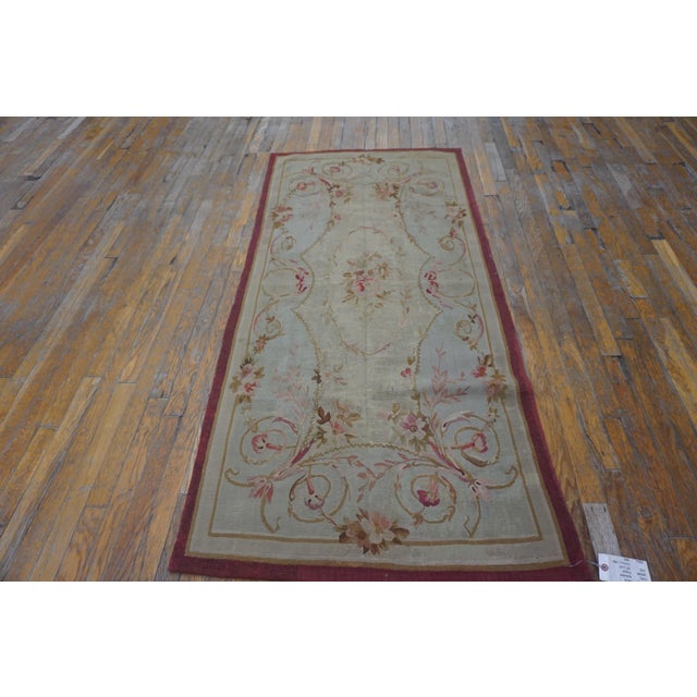 Late 19th Century French Aubusson Carpet ( 3' x 6'6" - 92 x 198 ) Antique French Aubusson Carpet, Circa 1890  3' x 6'6" A...