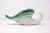 Vintage Green and White Cornucopia or Horn-Shaped Vase For Sale - Image 4 of 8