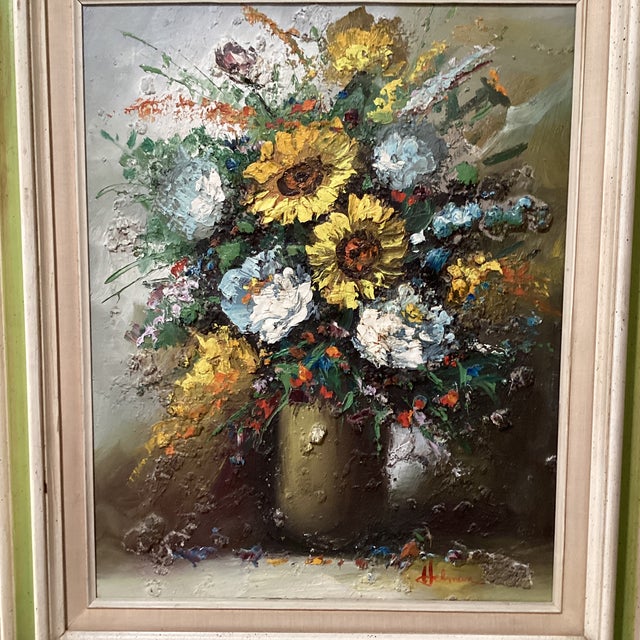 Vintage Original Robert Helman Vibrant Color Still Life Oil Painting Signed French artist Robert Helman (1910-1990) Lovely...