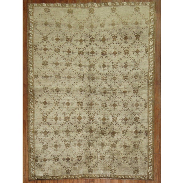 Mid 20th Century Vintage Zabihi Collection Turkish Rug - 6' x 7'6" For Sale - Image 5 of 6