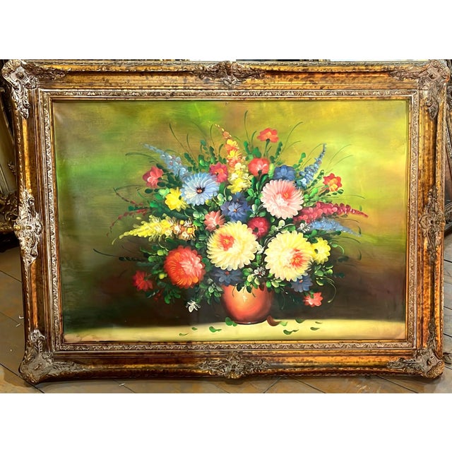 Bring color and timeless elegance to your interior with this beautiful floral still life artwork, featuring a lush bouquet...