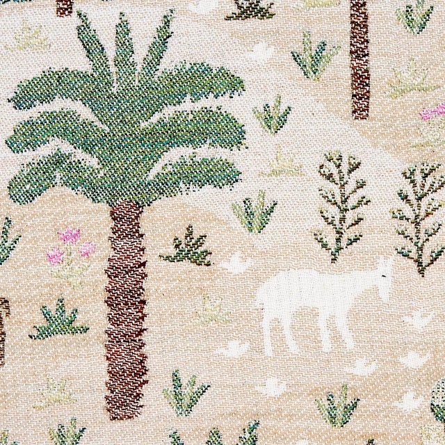 Traditional Sample - Schumacher Las Colinas Scenic Tapestry Fabric, Natural For Sale - Image 3 of 4