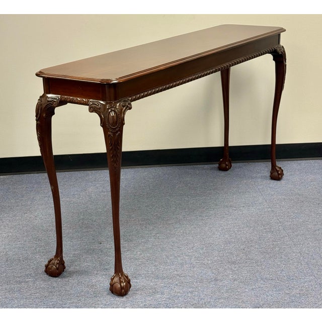 1980s Vintage Councill Craftsman Georgian Console Sofa Table For Sale - Image 5 of 12