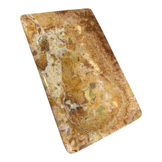 Italian Mid-Century Polished Marble Tray, 1970s For Sale