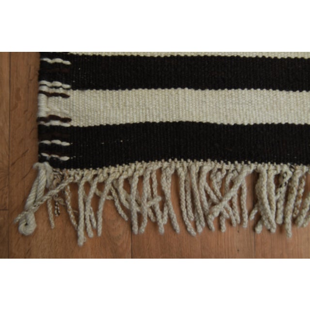 Beige 1970s Vintage Turkish Oushak Handmade Wool Cotton Beige Runner Rug For Sale - Image 8 of 11