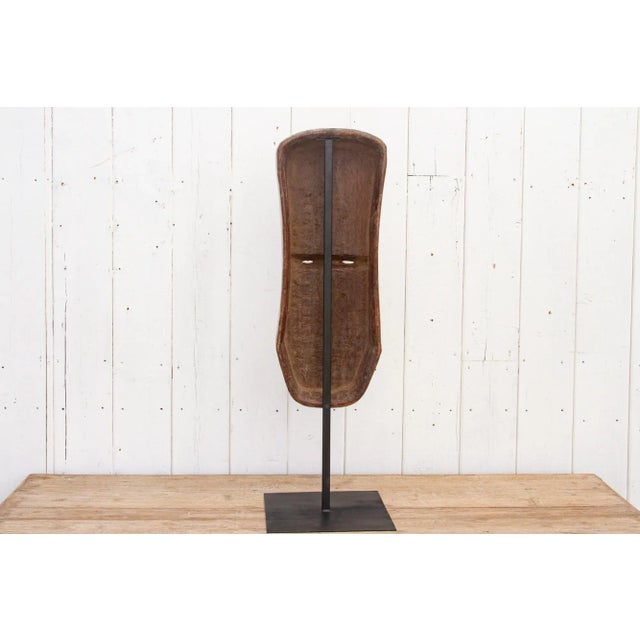 Antique Tall African Ceremonial Mask on Stand For Sale - Image 9 of 10