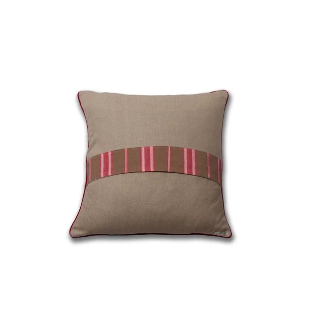 A pillow made from a reproduction fabric inspired by a 19th century design, backed with coordinating Belgian linen. Note:...