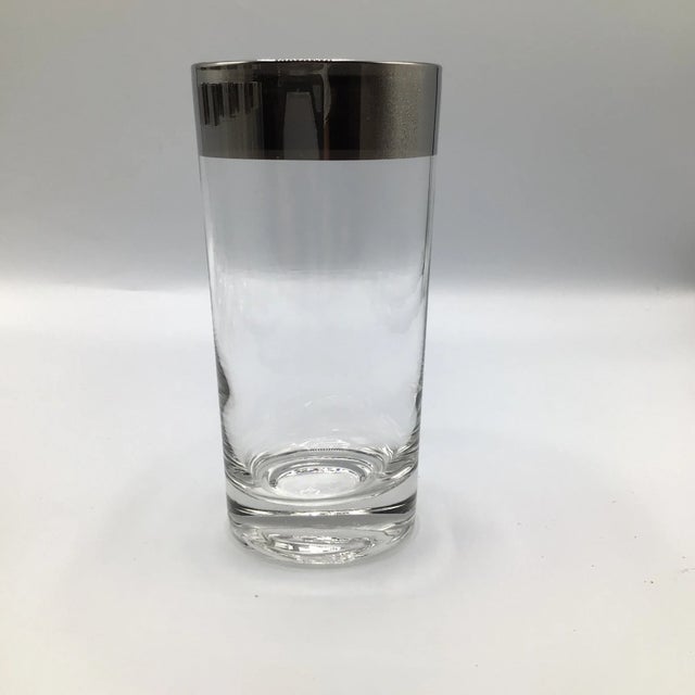 1970s Dorothy Thorpe Platinum Band Highball Glasses-Set of 12 For Sale - Image 5 of 11